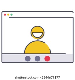 illustration of a icon webrtc 
