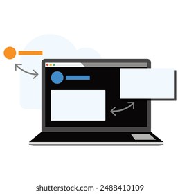 illustration of a icon website edit and add