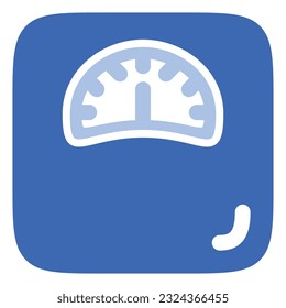 ilustración de una escala de peso de icono 