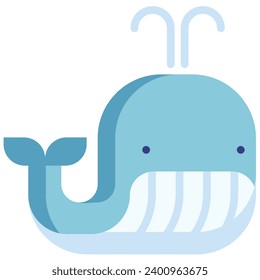 illustration of a icon whale