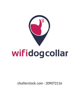 Illustration icon of wifi dog