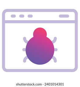 illustration of a icon window bug