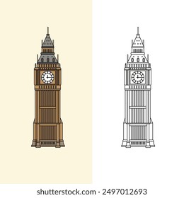 illustration of iconic landmark, big ben