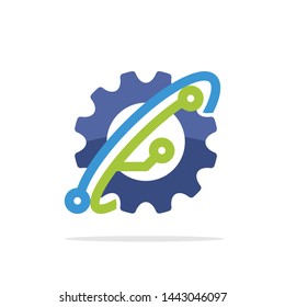 Illustration icons with the concept of high-tech work processes