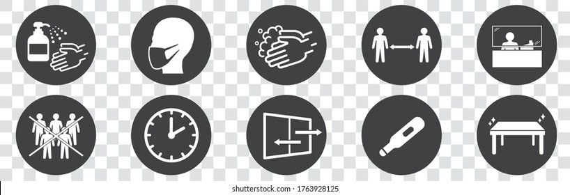  ilustración de iconos del vector coronavirus