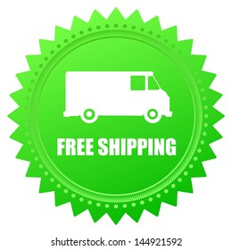 illustration of icons free shipping, vector
