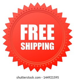 illustration of icons free shipping, vector