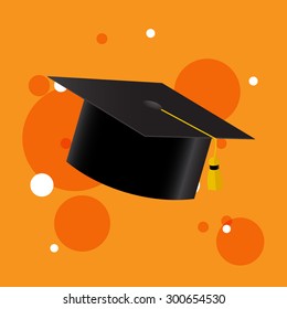 Illustration of icons of graduates. University icons.
