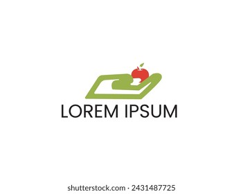  Illustration Icons, line icon, 
 grocery store logo with a shop basket concept ,vector template, healthy food logo design with spoon and leaf elements.