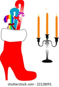 Illustration of icons for New Year