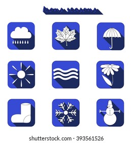 illustration of icons of seasons