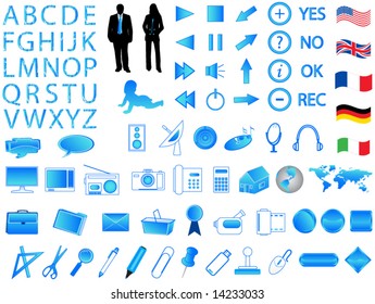 Illustration of icons set