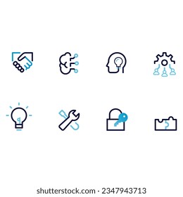 illustration icons set for business 