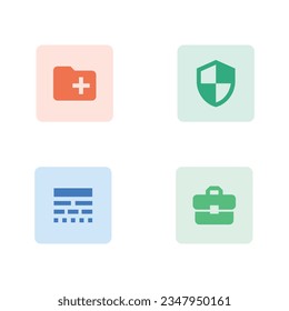 illustration icons set for business 