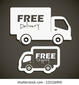 illustration of icons shipments and free delivery, vector illustration
