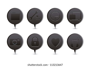 Illustration of icons of social networking, connectivity, networking, sharing, vector illustration