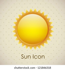 Illustration of icons sun icons of weather and seasons, vector illustration