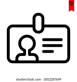 illustration of id card design icon