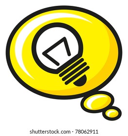 illustration of idea lamp