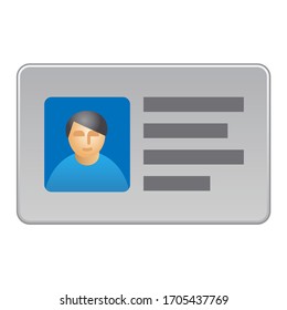 illustration of the identification personal card template
