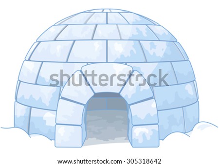 Illustration Igloo Stock Vector (Royalty Free) 305318642 - Shutterstock