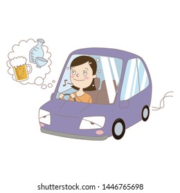 Illustration of illegal driving in Japan