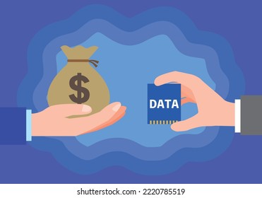 Illustration of illegally selling data