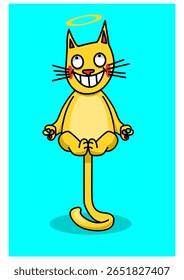 ilustração de um gato iluminado