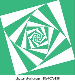 Illustration of Illusion Vector. Dynamic and Spiral Square illusion.