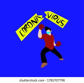 illustration image against covid-19 virus,vector.