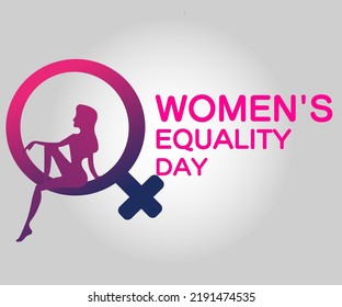 Illustration image for celebrate women's equality day. Image with silhouette a women and text "women's equality day". Image for background, wallpaper, banner,and others.