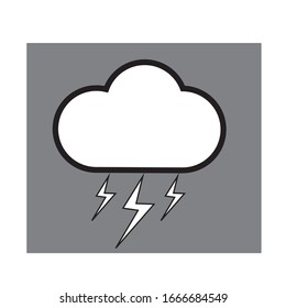 illustration image of cloudy and thunder weather