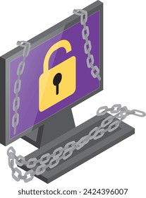 Ilustración de una imagen de fallo de seguridad informática