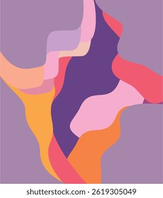 Illustration image creative expression through abstract ahapes and colors.