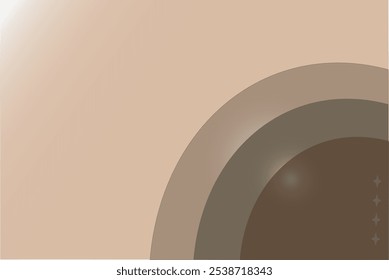 Illustration image with curved line pattern. Brown gradient. Empty space available for text.