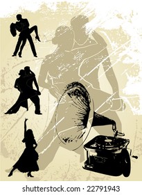 Illustration with image of dancers