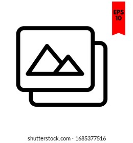 illustration of image flat icon
