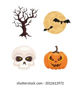 illustration image with halloween concept