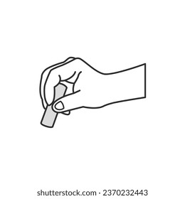 Illustration image of hand pose holding a seal
