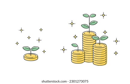 An illustration of an image of money increasing.