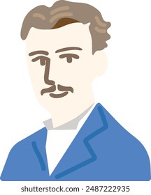 Illustration of the image of Nikola Tesla