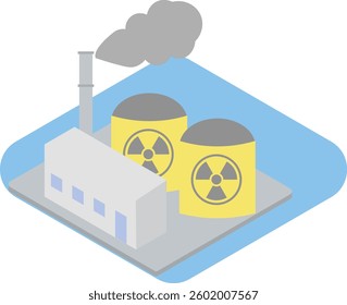 Illustration of an image of a nuclear power plant