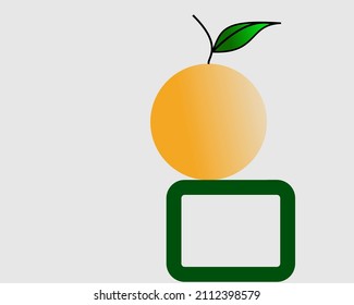 Abbildung einer Orange auf dem Tisch