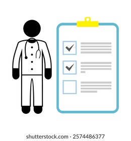 Illustration Image of Professional Doctor Silhouette Icon