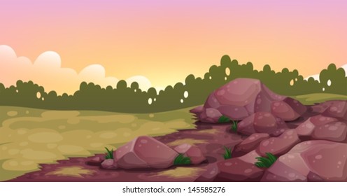 Illustration of an image of rocks
