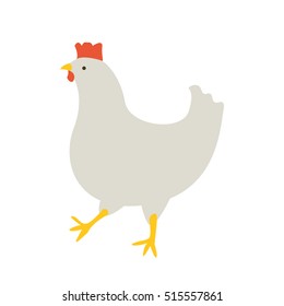illustration with the image of the running chicken
