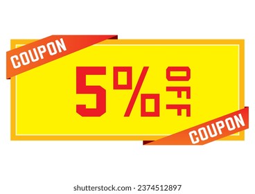Illustration image of a simple discount coupon
