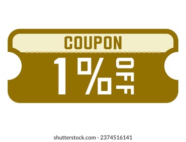 Ilustración de un cupón de descuento simple