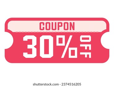 Ilustración de un cupón de descuento simple
