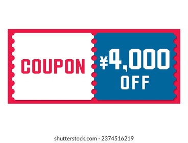 Illustration image of a simple discount coupon